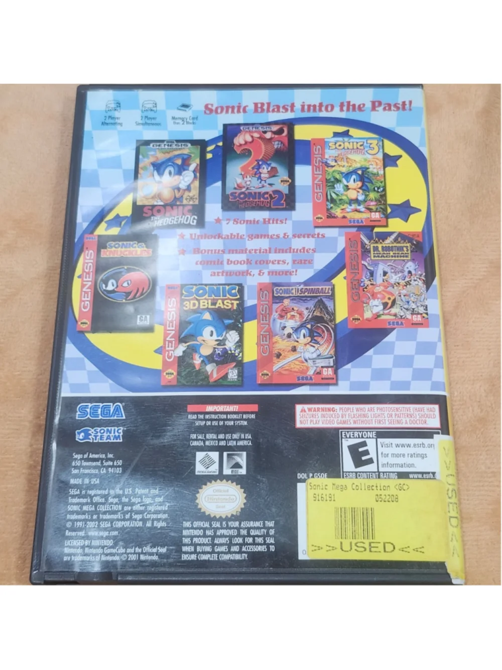 Sonic Mega Collection Nintendo GameCube Complete CIB Player's Choice